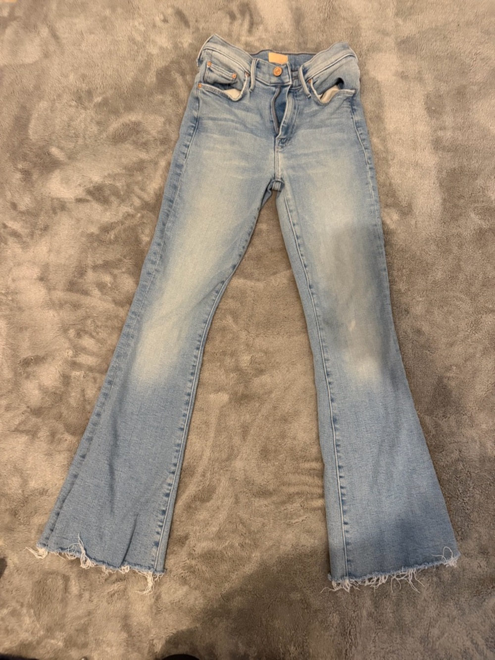 Mother Light Blue Women's Flare Jeans - Classic Denim